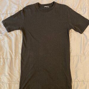 Nasty Gal Solid Black Short sleeve T-shirt Dress
